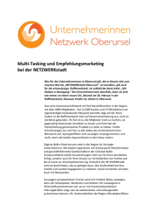 Multi-Tasking und Empfehlungsmarketing bei der NETZWERKstadt
