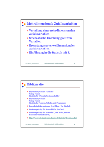 Mehrdimensionale Zufallsvariablen Bibliografie