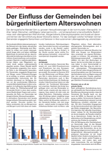 Der Einfluss der Gemeinden bei bürgerinitiiertem Alterswohnen