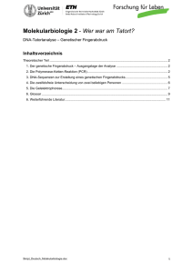 Molekularbiologie 2 - Wer war am Tatort?