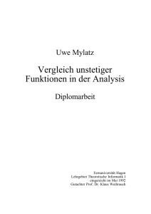 Vergleich unstetiger Funktionen in der Analysis