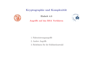 Kryptographie und Komplexität