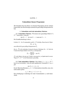 Unimodulare Lineare Programme (vollständig)