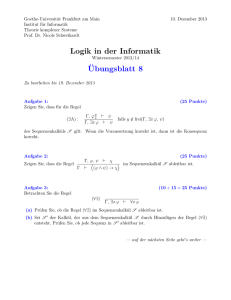 Übungsblatt 8 - Theorie komplexer Systeme - Goethe