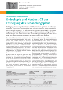 Endoskopie und Kontrast-CT zur Festlegung des Behandlungsplans
