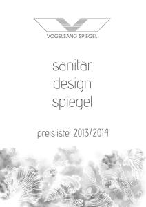 Vogelsang Sanitär Design, Preisliste 2014 CH