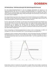 LED Beleuchtung - Fehlerbetrachtung bei der