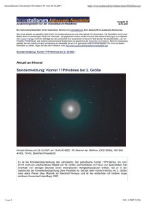 interstellarum Astronomie-Newsletter 46 vom 30.10.2007