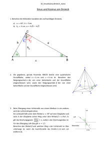 Sinus und Kosinus am Dreieck - mathe
