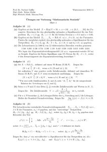(A) (a) Gegeben sei das Modell X ∼ Hyp(N = 50, s,n