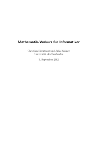 Mathematik-Vorkurs für Informatiker