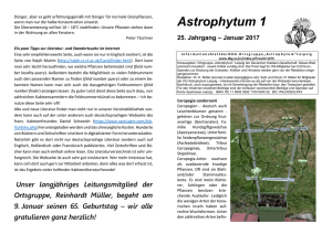 Astrophytum, 25. Jahrgang, Januar 2017 (PDF 941.4 kB)