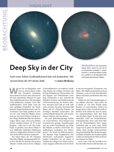 Deep Sky in der City Tabellenführer Die Andromeda-