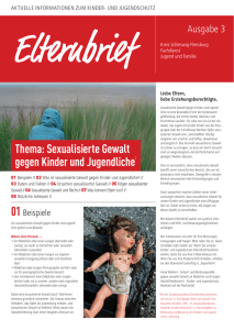 Thema: Sexualisierte Gewalt gegen Kinder und Jugendliche1