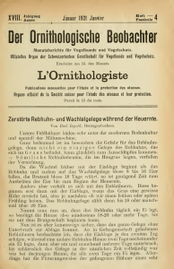 Der Ornithologische Beobachter