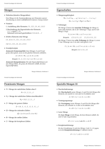 Mengen Eigenschaften Prominente Mengen Spezielle Mengen (1)