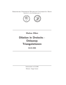 Dilation in Dreiecks - Delaunay Triangulationen