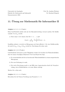 Aufgabenblatt 11 - Universität des Saarlandes