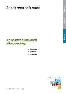 Sonderwerbeformen - Industriemagazin Verlag GmbH