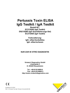 Pertussis Toxin ELISA IgG Testkit / IgA Testkit