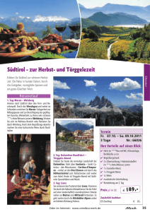 Südtirol - zur Herbst- und Törggelezeit