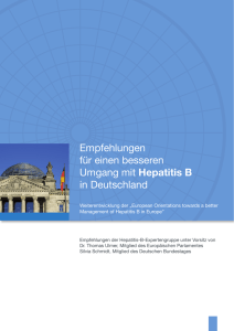 Empfehlungen f&uuml;r einen besseren Umgang mit Hepatitis B in