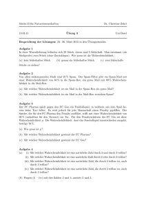 Mathe II für Naturwissenschaften Dr. Christine Zehrt 13.03.15