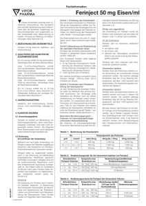 Ferinject 50 mg Eisen/ml