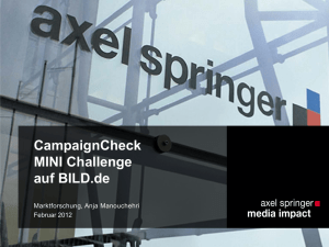 CampaignCheck MINI Challenge auf BILD.de