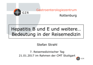 Hepatitis B und E und weitere… Bedeutung in der Reisemedizin