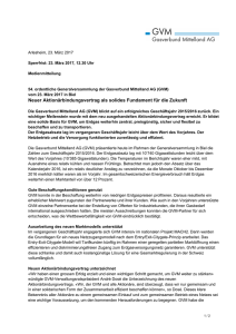 Pressemitteilung Generalversammlung 23.3.2017