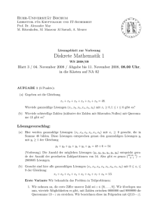 Diskrete Mathematik 1 - CITS - Ruhr