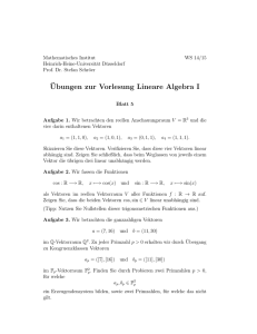 Blatt 5 - Mathematik - Universität Düsseldorf