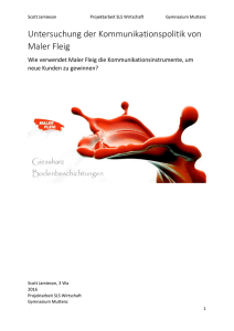 Untersuchung der Komunikationspolitik der Maler Fleig AG