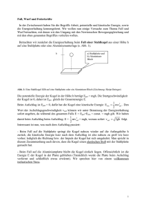 Fall, Wurf und Federkräfte In der Zwischenzeit haben Sie die