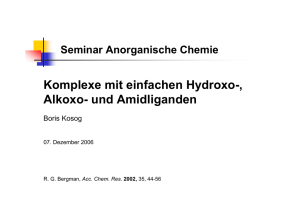 Komplexe mit einfachen Hydroxo-, Alkoxo