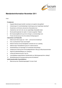 Mandanteninformation November 2011 - husemann