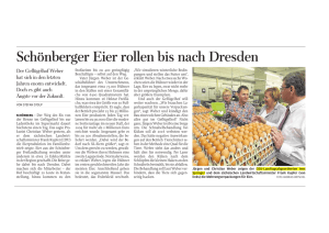 Schönberger Eier rollen bis nach Dresden