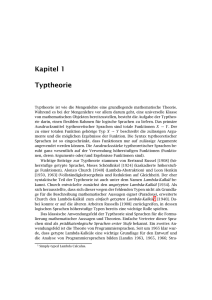 Kapitel 1 Typtheorie - Programming Systems Lab