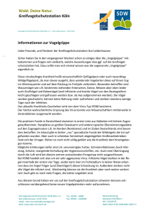 Info Vogelgrippe - Haus des Waldes Köln