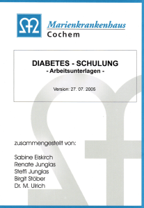 Arbeitsunterlagen für die Diabetes