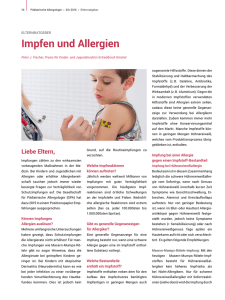 Impfen und Allergien - Gesellschaft für Pädiatrische Allergologie und