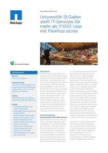 Universität St.Gallen stellt IT-Services für mehr als 11`000 User mit