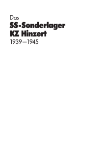 Das SS-Sonderlager/KZ-Hinzert 1939-1945