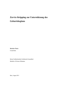 Zervix-Stripping zur Unterst&uuml;tzung des Geburtsbeginns