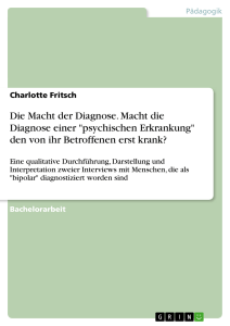 Die Macht der Diagnose. Macht die Diagnose einer