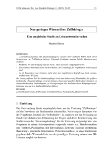 Diese PDF-Datei herunterladen - Zeitschrift für Didaktik der Biologie