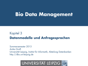 Datenmodelle und - Abteilung Datenbanken Leipzig