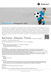 Bachelor-/Master-Thesis (Standort Stuttgart)