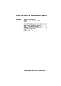 Kapitel 2: Mathematische, Winkel- und Testoperationen